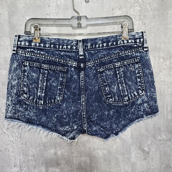 Rag & Bone Womens 30 Acid Wash Cut Off Denim Mid Rise Jean Shorts W1907k273 - Picture 3 of 6